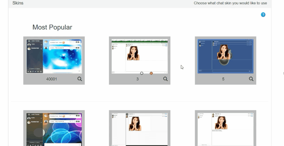 design your own chat admin panel