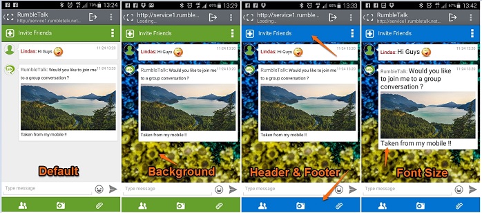 mobile chat CSS design for websites