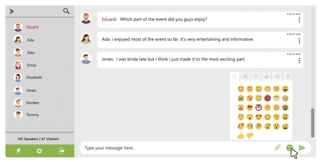 How can I pin messages on top of my chat room? - online group chat for web site