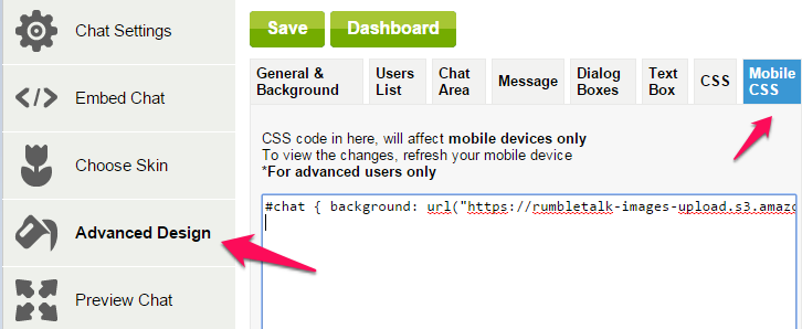 admin panel mobile css design