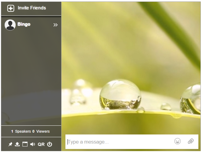 Live chat room with no history saving