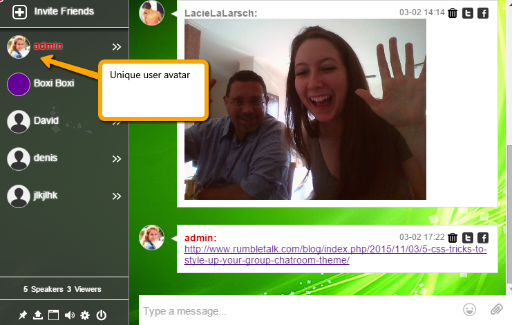 user avatar in group chat