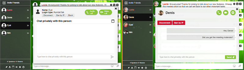 private chat design update