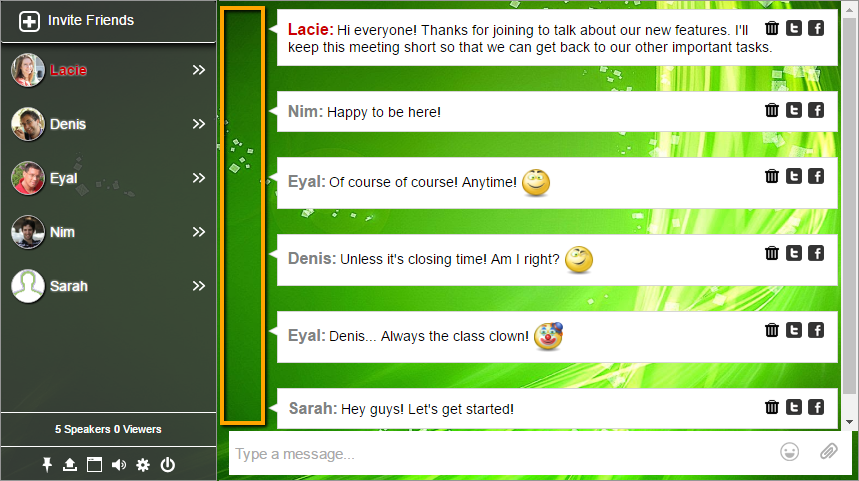 hide chat user icons