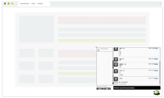 Floating toolbar embed chatroom