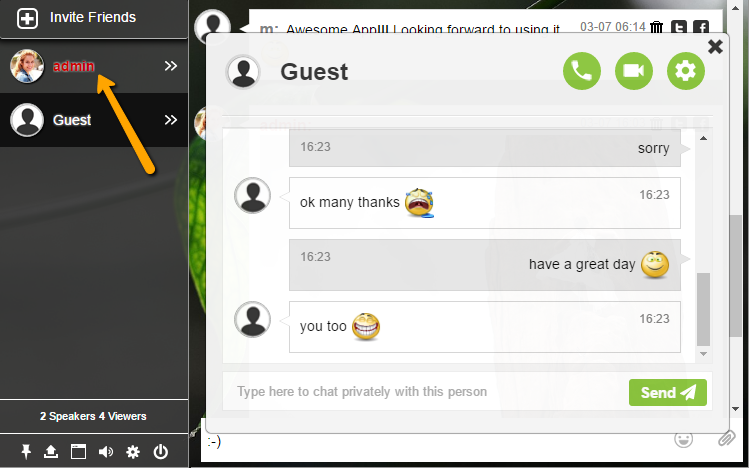 private-chat-admin-only