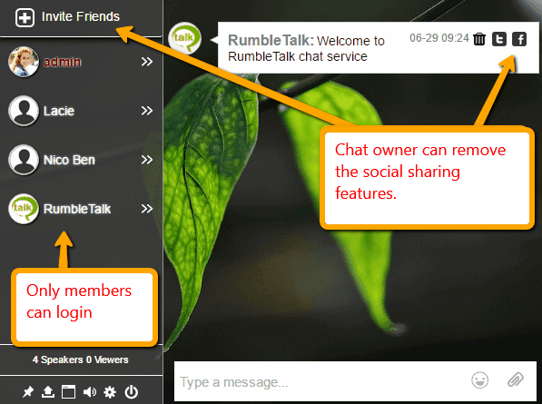 Private chat compare to Social chat