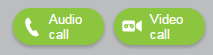Audio and video call buttons for day traders