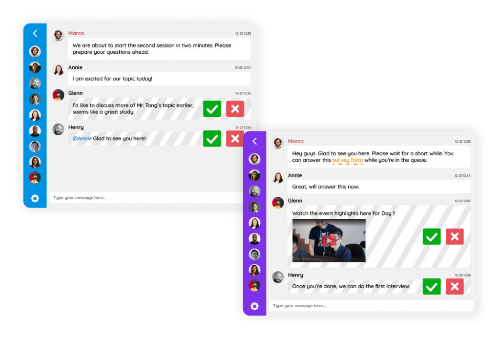 what is queued chat room
