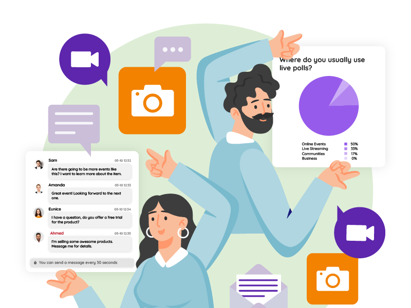 business live chat for group discussions