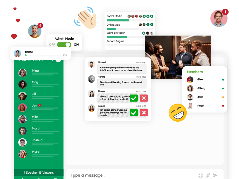 multi messaging rooms
