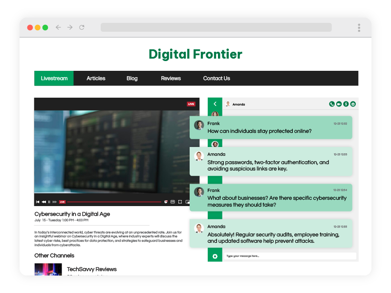 education chat API and SDK