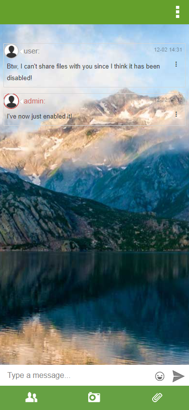 mobile chat background