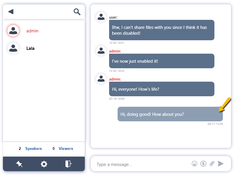 disable delete message button