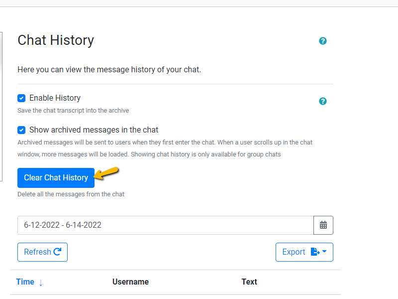 delete group chat messages