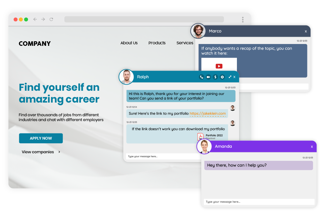 RumbleTalk Private Chat Demo