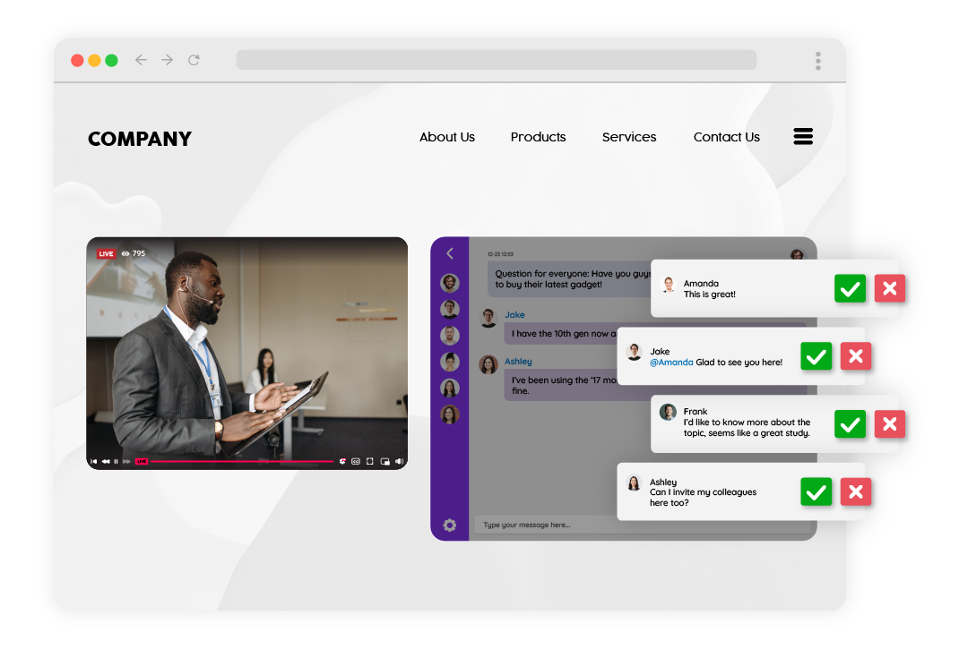 RumbleTalk Moderated Group Chat Demo