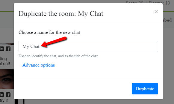duplicate chat