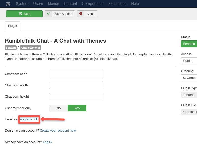 upgrade Joomla plugin