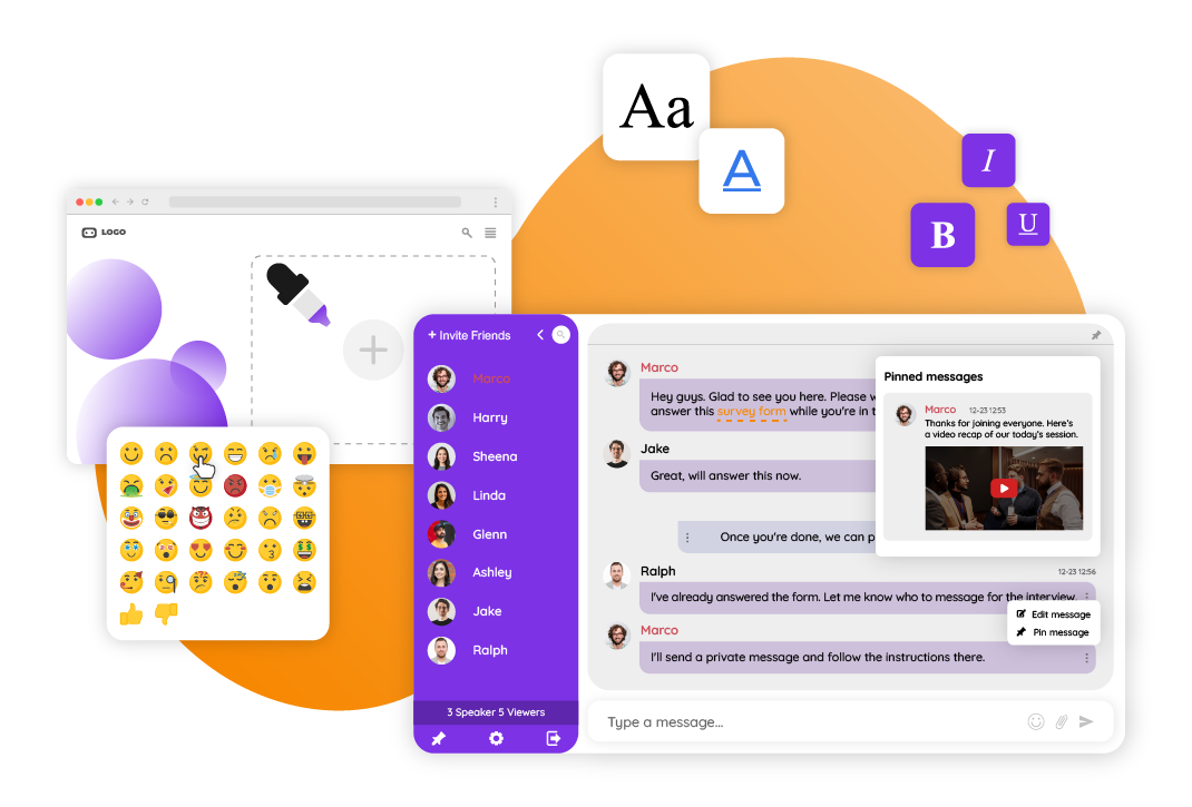 RumbleTalk Chat Skins