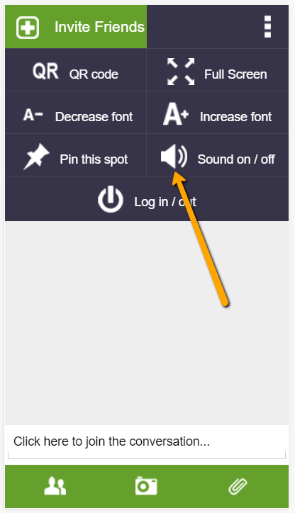 Chat Room Sound Control on Mobile