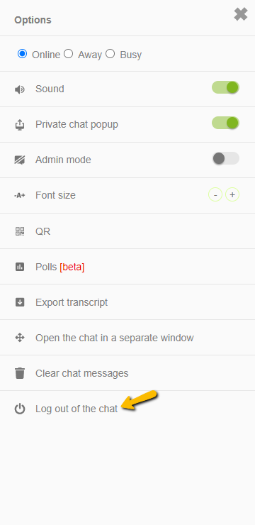 remove logout option