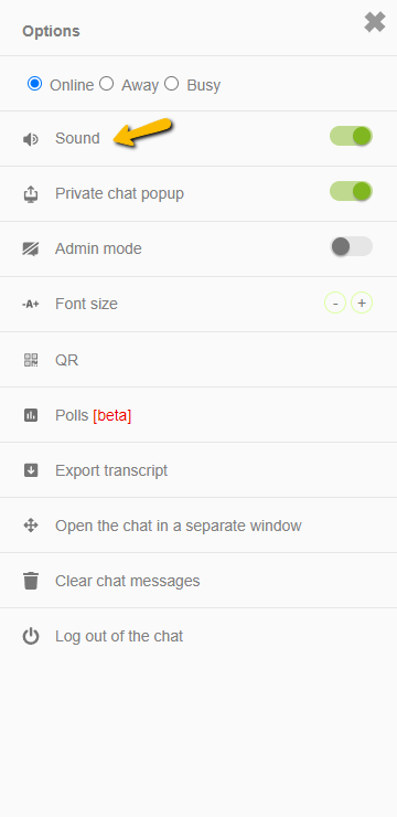 remove sound notification