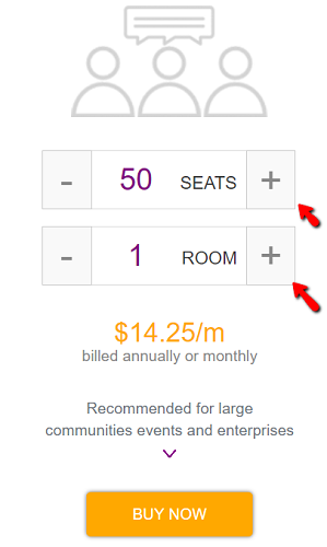 Upgrade options that remove branding