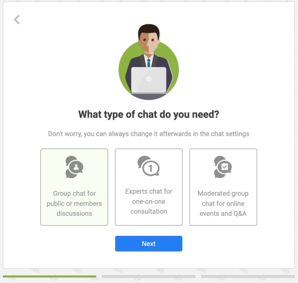 Rumbletalk chat type