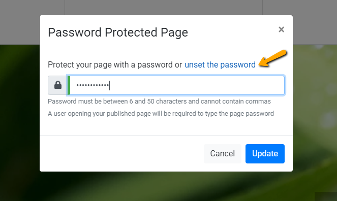 page password