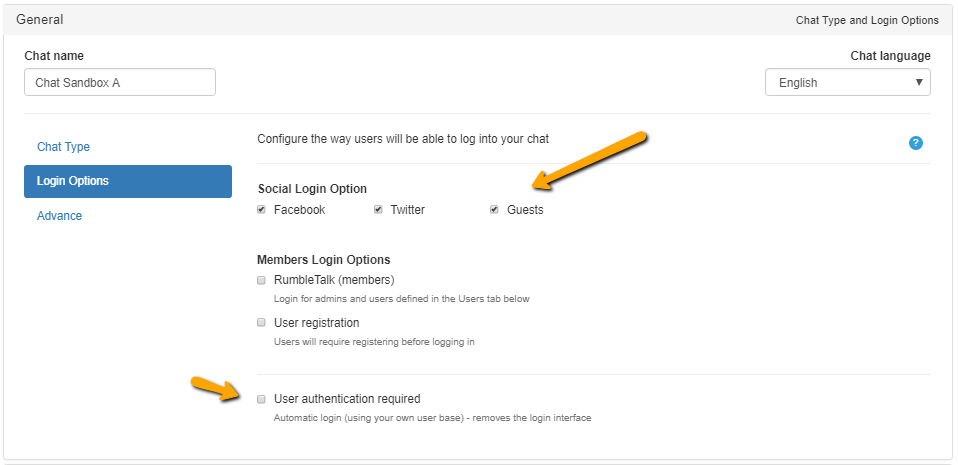 Wordpress chat integration guest login
